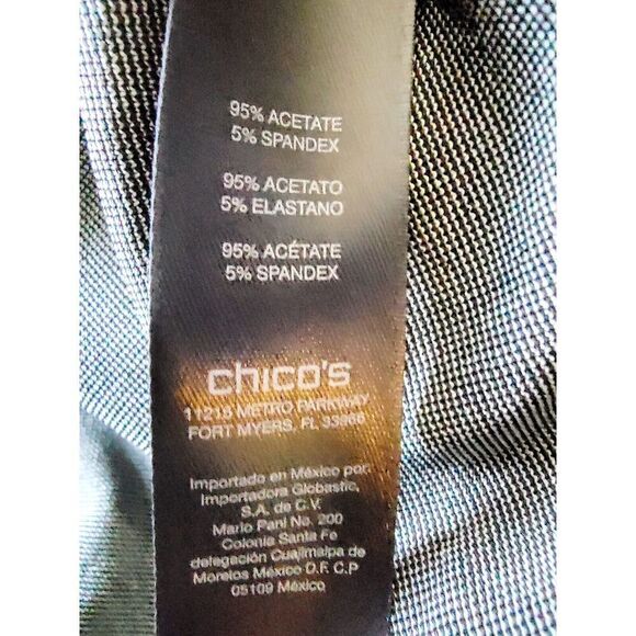 Chico's‎ Travelers 3 Olive Green LS Brass Ringlet Open Sleeve Top Blouse USA Vtg - Picture 9 of 9